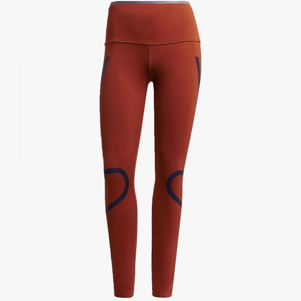 Rare Find Adidas by Stella McCartney Sz Small Truepace Long Tights Burnt Brick